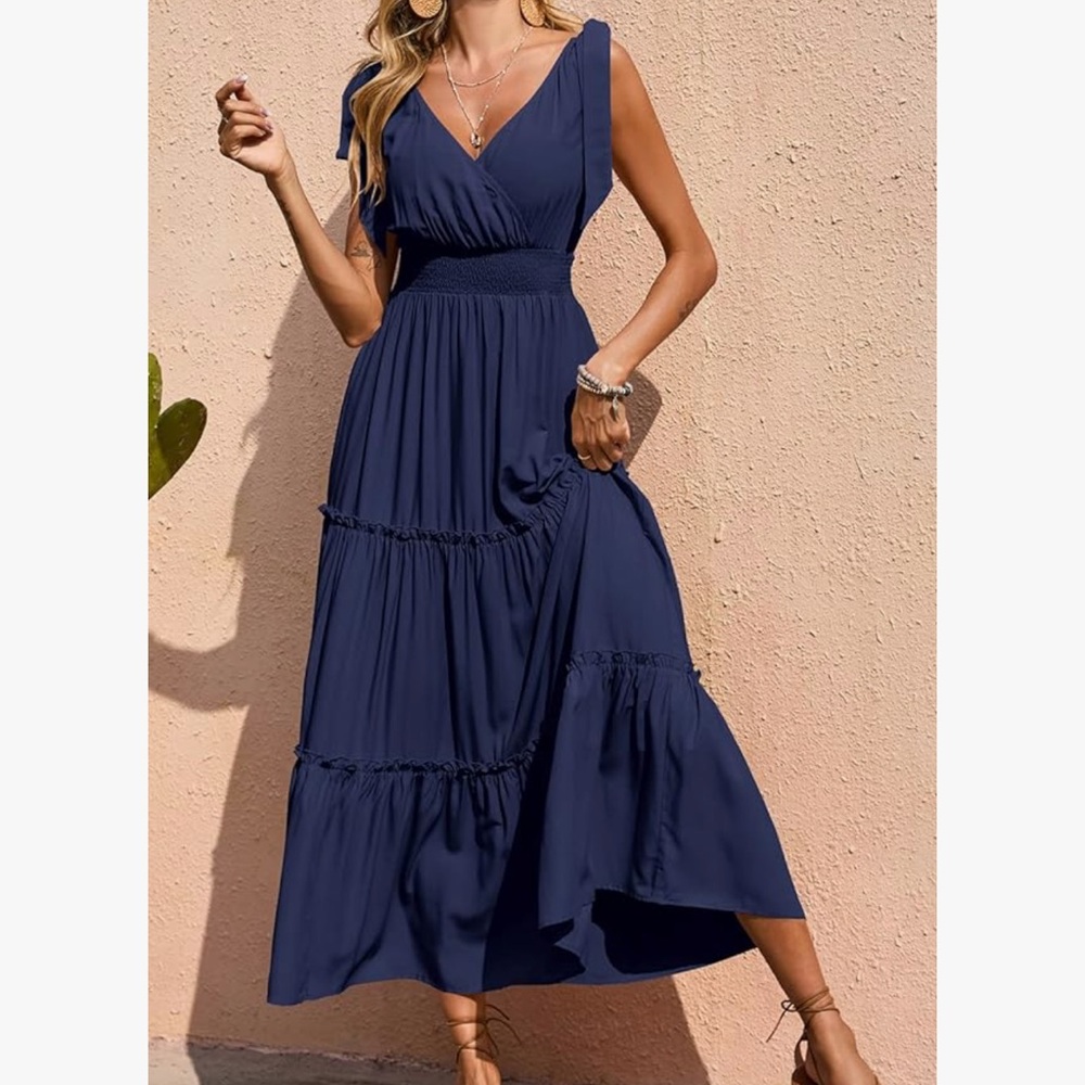 blue long dress size small